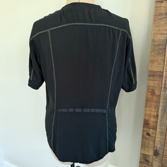 Harley-Davidson MC Black Short Sleeve Full Zip-Up‎ Shirt Women's Size Medium - Picture 4 of 12